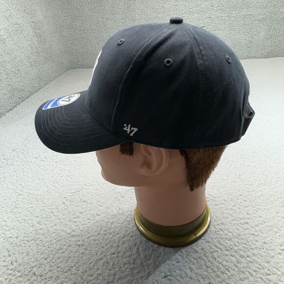 New York Yankees Hat Cap Strap Back Blue 47 Brand Kids Baseball Adjustable Logo - Picture 3 of 10